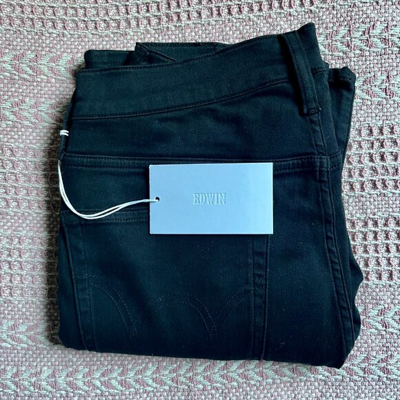 NWT Edwin Cassia mini boot black jeans, size 28 - Picture 5 of 6